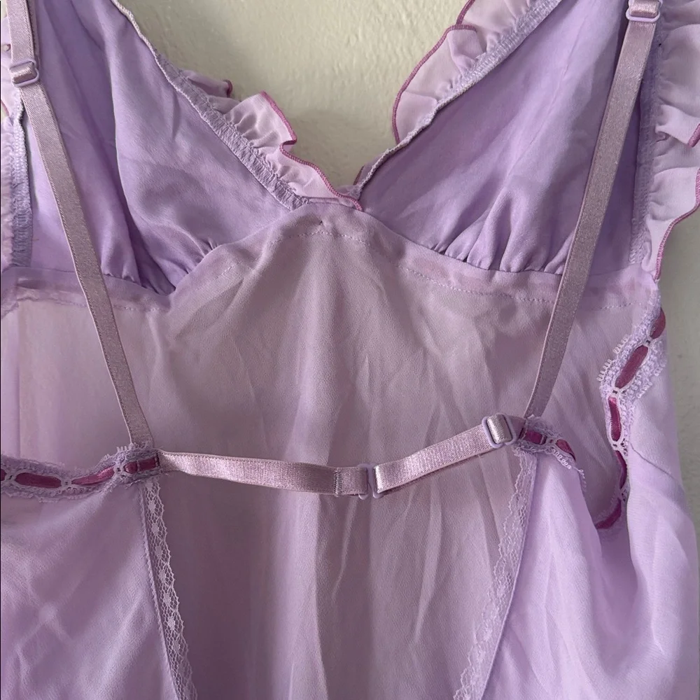 Victoria's Secret Lilac Ruffle Chemise medium - Picture 5 of 5